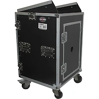 ProX T-16MRSS 16U Rack x 10U Top Mixer DJ Combo Flight Case Black