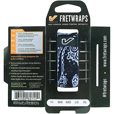 Gruv Gear Bandana FretWraps - Black Black Small