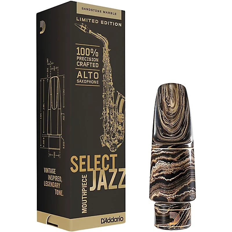 D'Addario Woodwinds Select Jazz Marble Alto Saxophone Mouthpiece