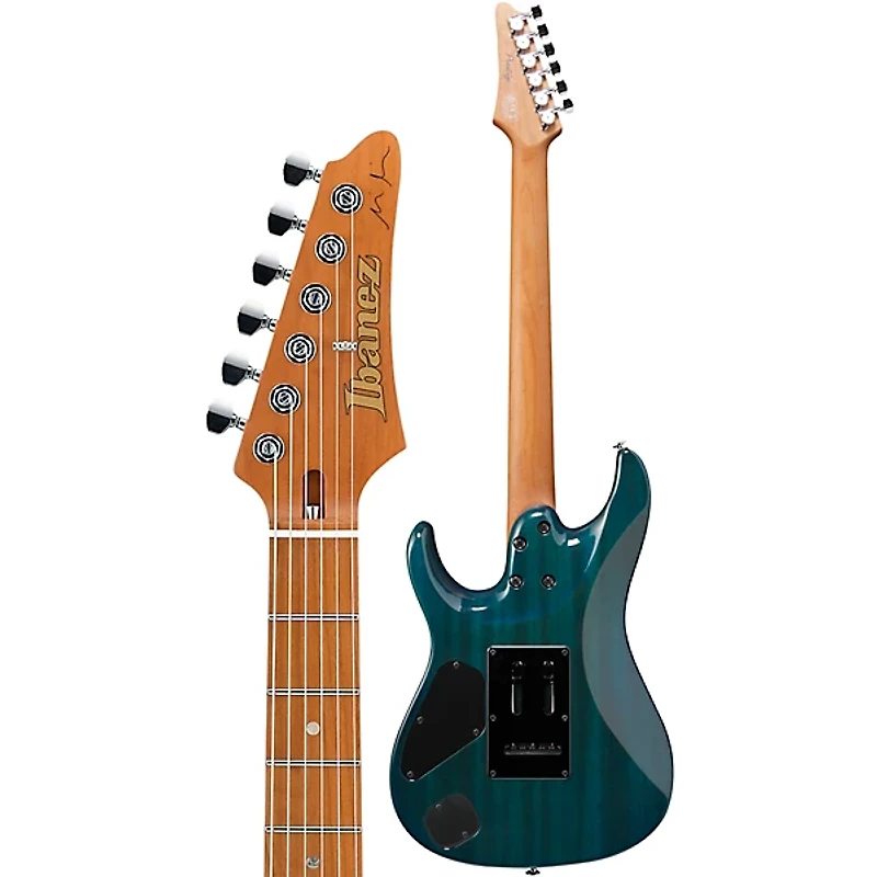 Ibanez MM1 Martin Miller Signature Electric Guitar - Transparent Aqua Blue