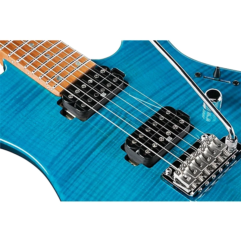 Ibanez MM1 Martin Miller Signature Electric Guitar - Transparent Aqua Blue