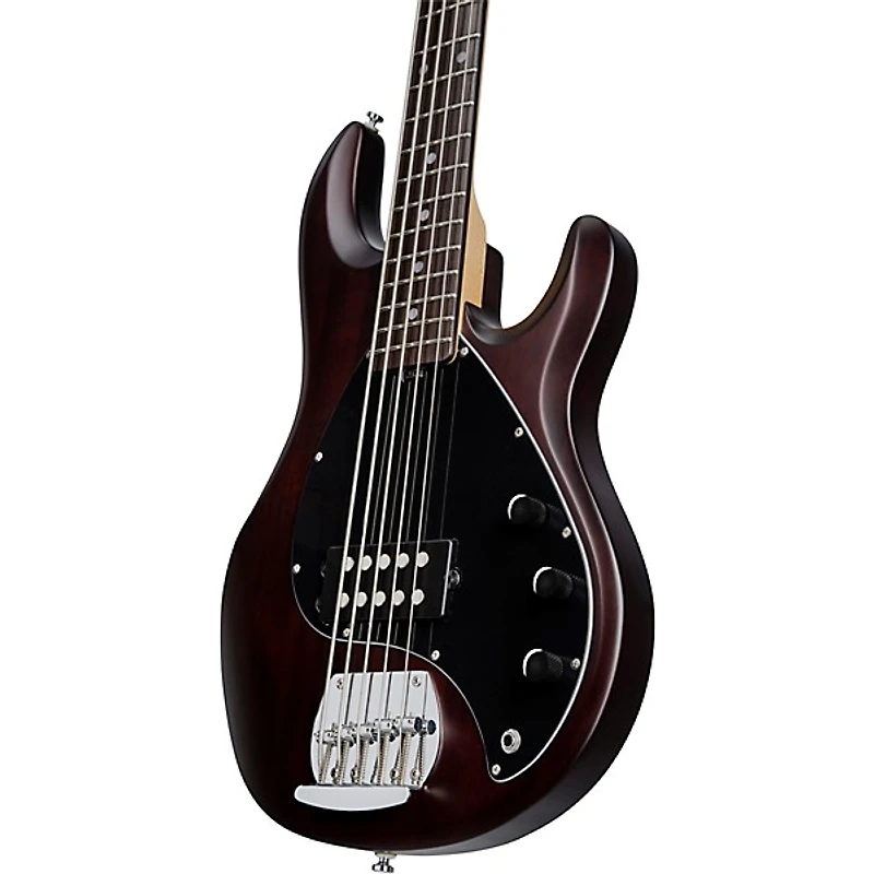 Sterling by Music Man StingRay RAY5 5-String Electric Bass Guitar - Satin Walnut