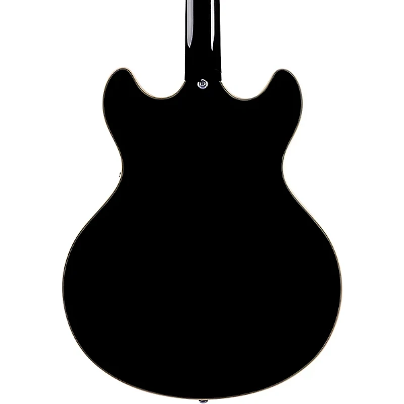 D'Angelico Premier DC Semi-Hollow Electric Guitar With Stopbar Tailpiece Black Flake