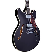 D'Angelico Premier DC Semi-Hollow Electric Guitar With Stopbar Tailpiece Black Flake