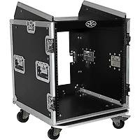 ProX T-12MRSS 12U Rack and 10U Top Mixer DJ Combo ATA Flight Road Case Black
