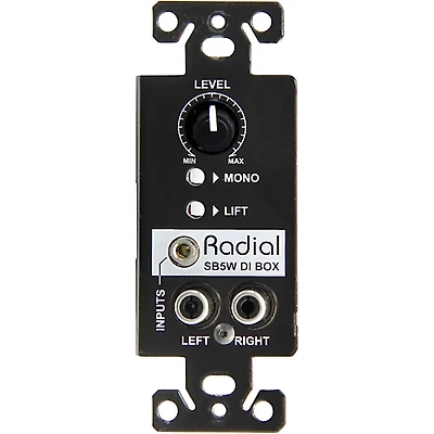 Radial Engineering Stagebug SB5W Wall Mounted Multimedia Stereo DI box
