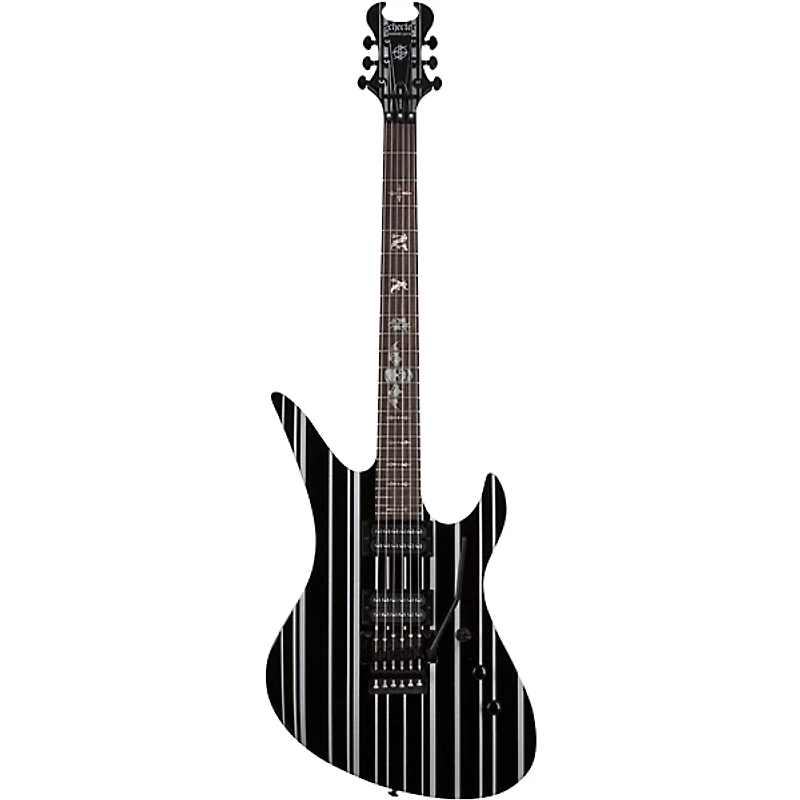 Schecter Guitar Research Synyster Gates Standard Electric Guitar Gloss Black with Silver Pinstripes
