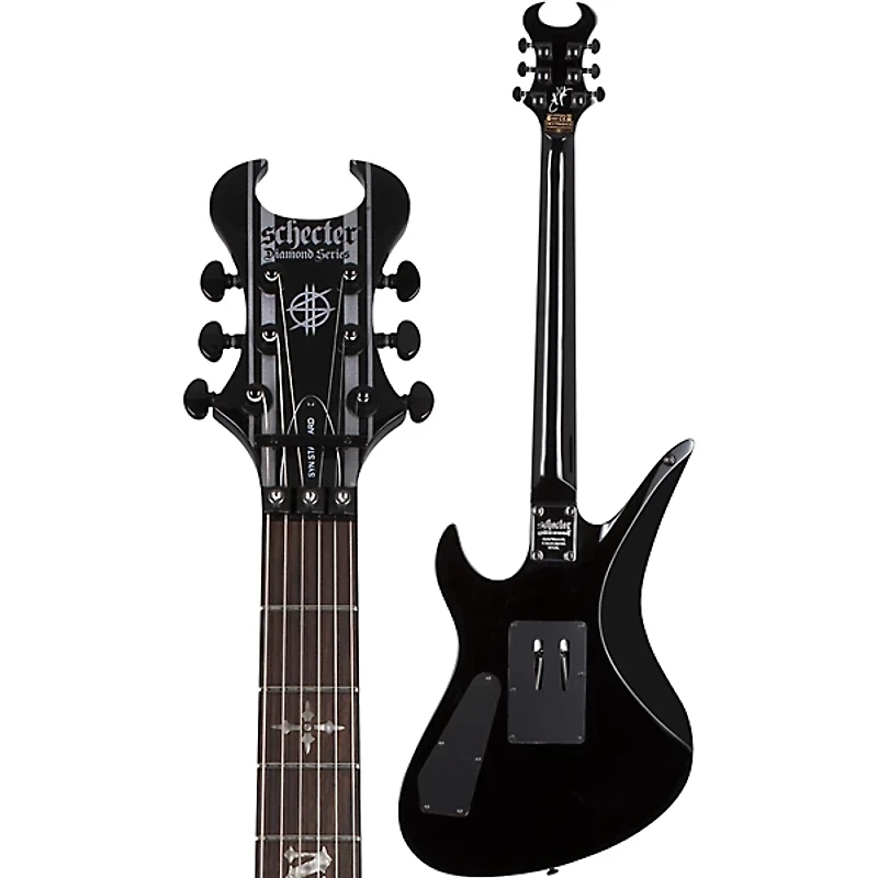 Schecter Guitar Research Synyster Gates Standard Electric Guitar Gloss Black with Silver Pinstripes