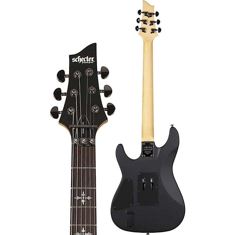 Schecter Guitar Research Demon-6 FR Electric Guitar Satin Aged Black