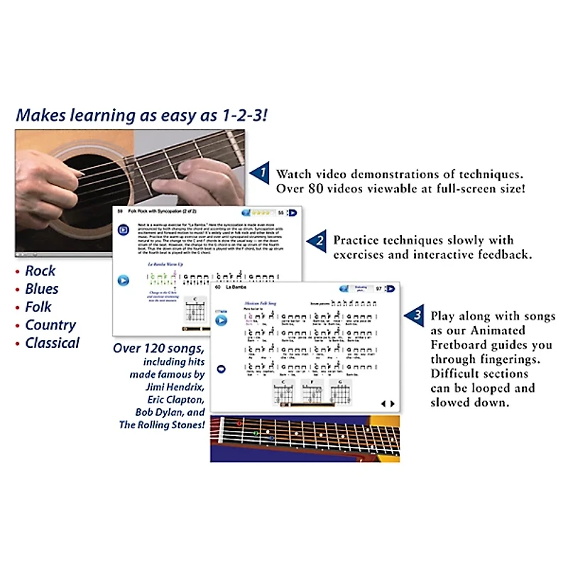 eMedia Guitar Method Deluxe (Beginner & Intermediate - 2 volume set)