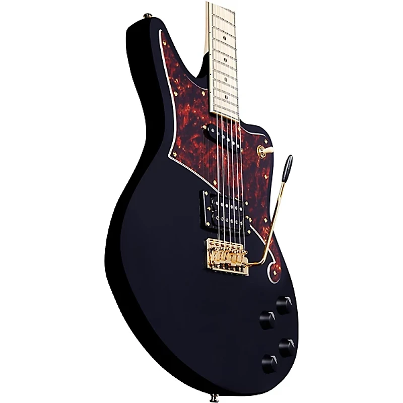 D'Angelico Deluxe Series Bedford Electric Guitar with Tremolo Tailpiece Black