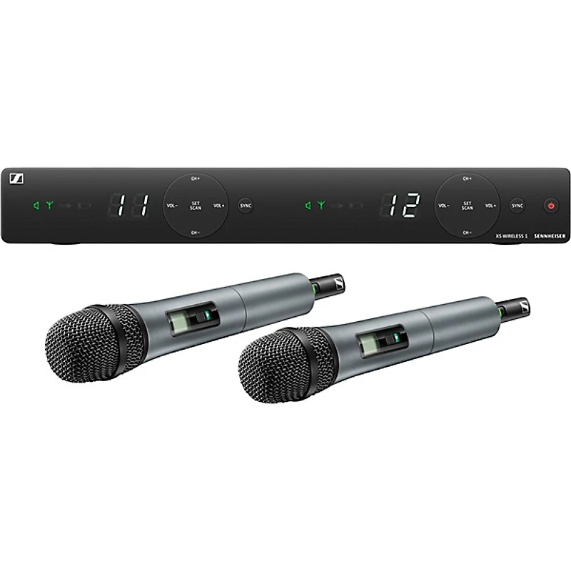 Sennheiser XSW 1-825 Dual-A 2-Channel Handheld Wireless System With e 825 Capsules A Black