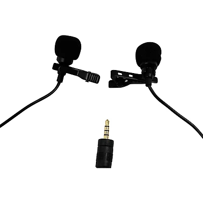 BK Media PV550-C Dual-Head Lavalier Microphone
