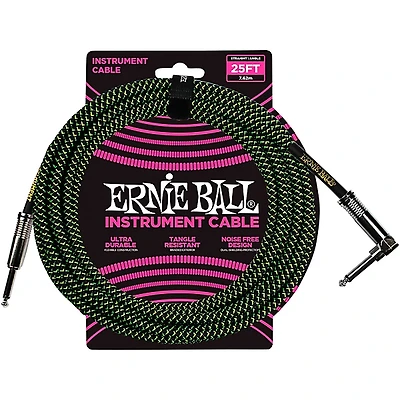 Ernie Ball 25 FT Straight to Angle Instrument Cable