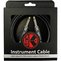 Kirlin 22AWG Instrument Cable, Carbon Black, 1/4" Straight to Straight 20 ft.