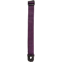 D'Addario 50 mm Nylon Guitar Strap Purple Checkers 2 in.