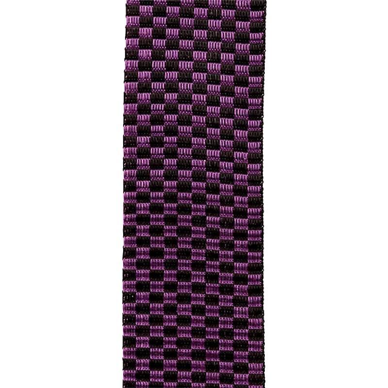 D'Addario 50 mm Nylon Guitar Strap Purple Checkers 2 in.