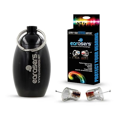 Earasers Small Musicians Plugs and Carrying Case Bundle
