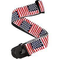 D'Addario 50 mm Nylon Guitar Strap, USA Flag Pattern USA Flag 2 in.