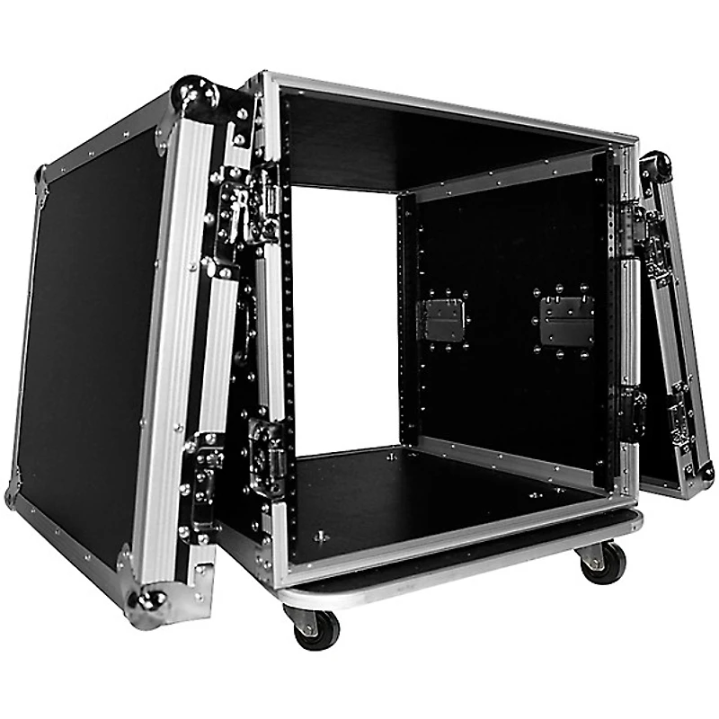 ProX T-10RSS 10U 10-Space Amp Rack Mount ATA Flight Case 19" Depth with Casters