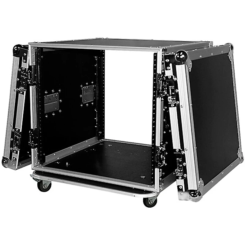 ProX T-10RSS 10U 10-Space Amp Rack Mount ATA Flight Case 19" Depth with Casters