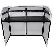 ProX XF-MESA MK2 DJ Booth Facade with Black & White Scrims