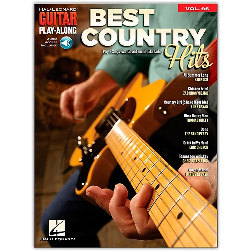 Hal Leonard Best Country Hits Guitar Play-Along Volume 96 Book/Audio Online