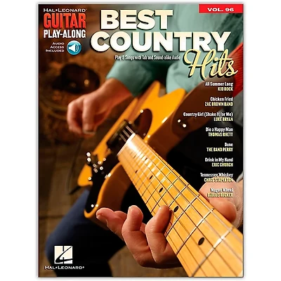 Hal Leonard Best Country Hits Guitar Play-Along Volume 96 Book/Audio Online