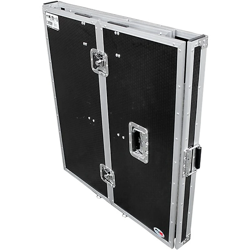 ProX Transformer Series Fold Away DJ Performance Desk Facade Black/Black with Wheels