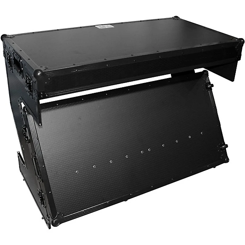 ProX Portable Z-Style Dj Table Flight Case - Black/Black (XS-ZTABLEBL) Black on Black Black
