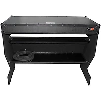 ProX Portable Z-Style Dj Table Flight Case - Black/Black (XS-ZTABLEBL) Black on Black Black