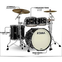 TAMA Starclassic Maple 4-Piece Shell Pack With 22" Bass Drum and Smoked Black Nickel Shell Hardware
