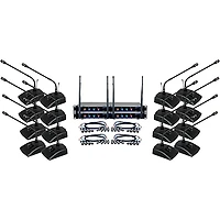 VocoPro Digital-Conference-16 16-Channel UHF Wireless Conference Microphone System, 900-927.2mHz