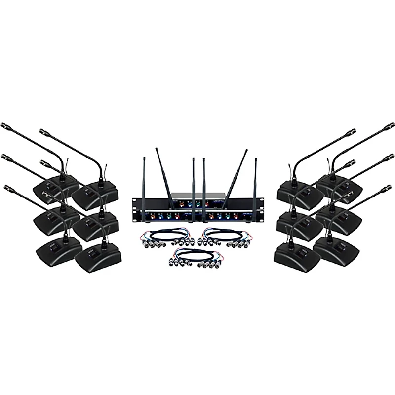 VocoPro Digital-Conference-12 12-Channel UHF Wireless Conference Microphone System, 902-927.2mHz