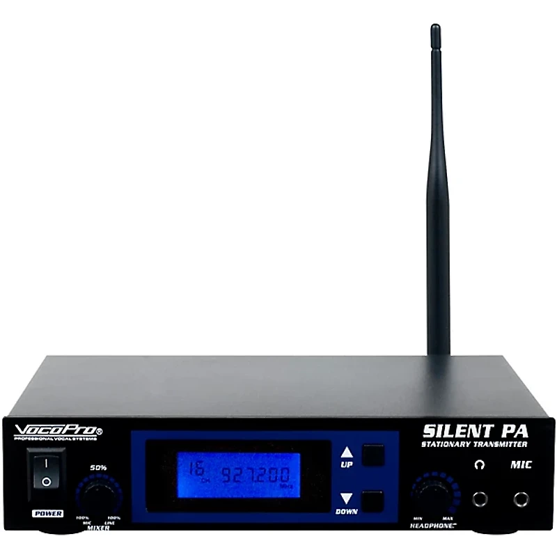 VocoPro SilentPA-PRACTICE 16-Channel UHF Wireless Audio Broadcast System (Stationary Transmitter With Four Bodypack Receivers), 900-927.2mHz