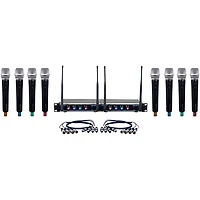VocoPro DIGITAL-ACAPELLA-8 8-Channel UHF Wireless Handheld Microphone System, 900-927.2mHz 902-928 MHz Black