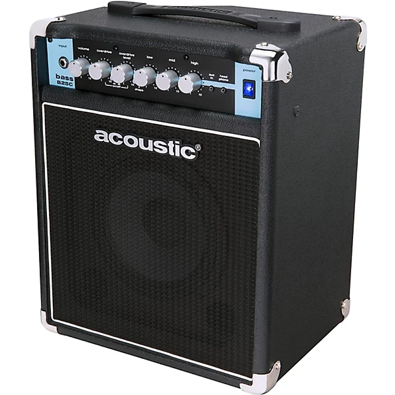 Acoustic B25C 1x8 25W Bass Combo With Tilt-Back Cab Black