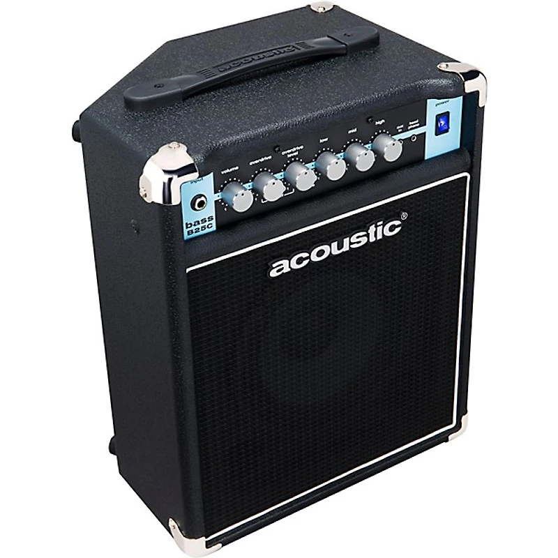 Acoustic B25C 1x8 25W Bass Combo With Tilt-Back Cab Black