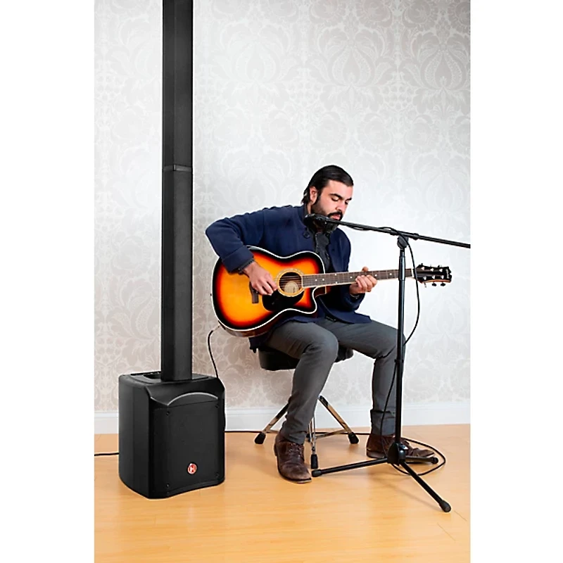 Harbinger MLS900 Active Personal Line Array PA System Black