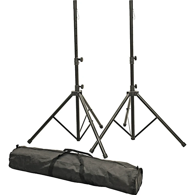 QSC K12.2 12" 2,000W Powered Speaker Pair With Stands & Power Strip