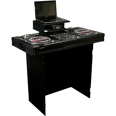 Odyssey FZF5437TBL Fold-Out DJ Table Stand 54 in. Wide X 37 in. Tall