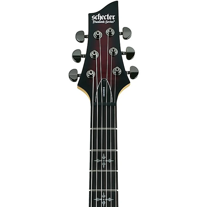 Schecter Guitar Research Demon-6 Electric Guitar - Crimson Red Burst