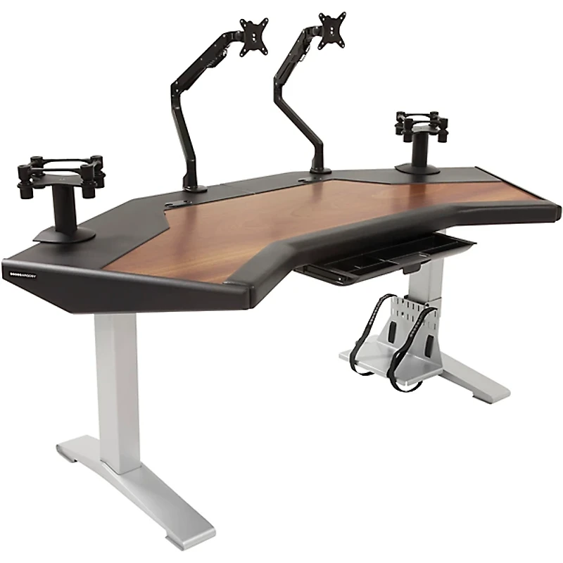 Argosy Halo.G Ultimate XC Workstation Desk With Mahogany Pattern Desktop