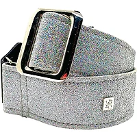 Get'm Get'm Gorgi Glitter Hologram Guitar Strap Silver 2 in.