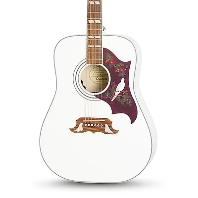 Epiphone Dove Studio Limited-Edition Guitar Center-Exclusive Acoustic-Electric Guitar Alpine White