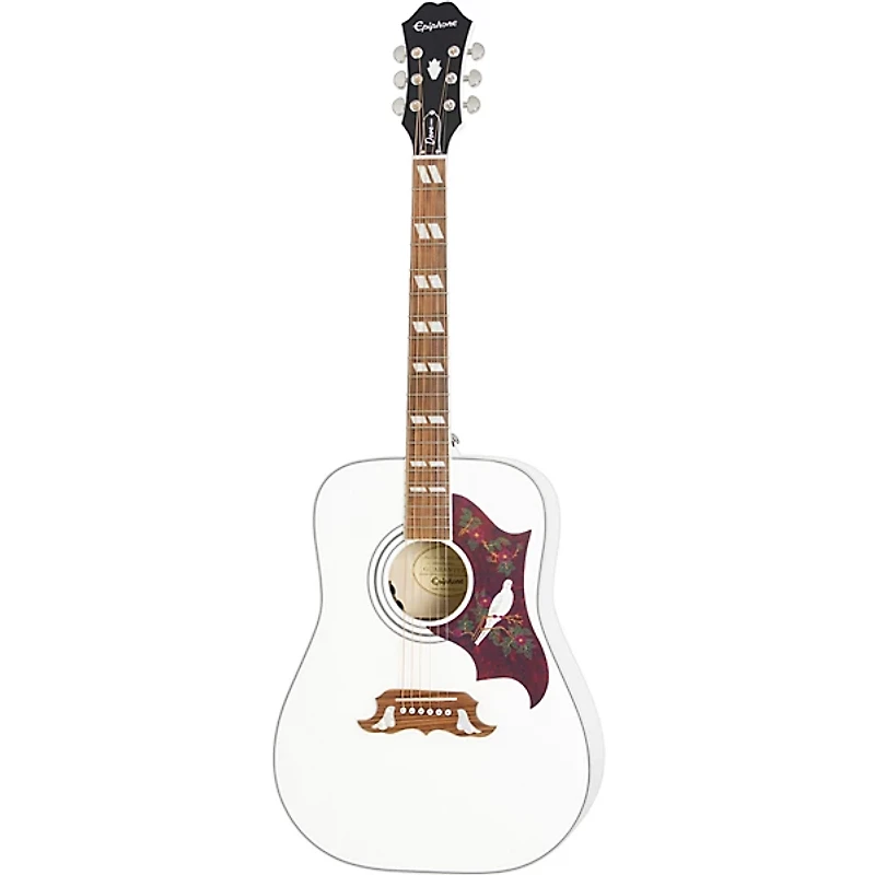 Epiphone Dove Studio Limited-Edition Guitar Center-Exclusive Acoustic-Electric Guitar Alpine White
