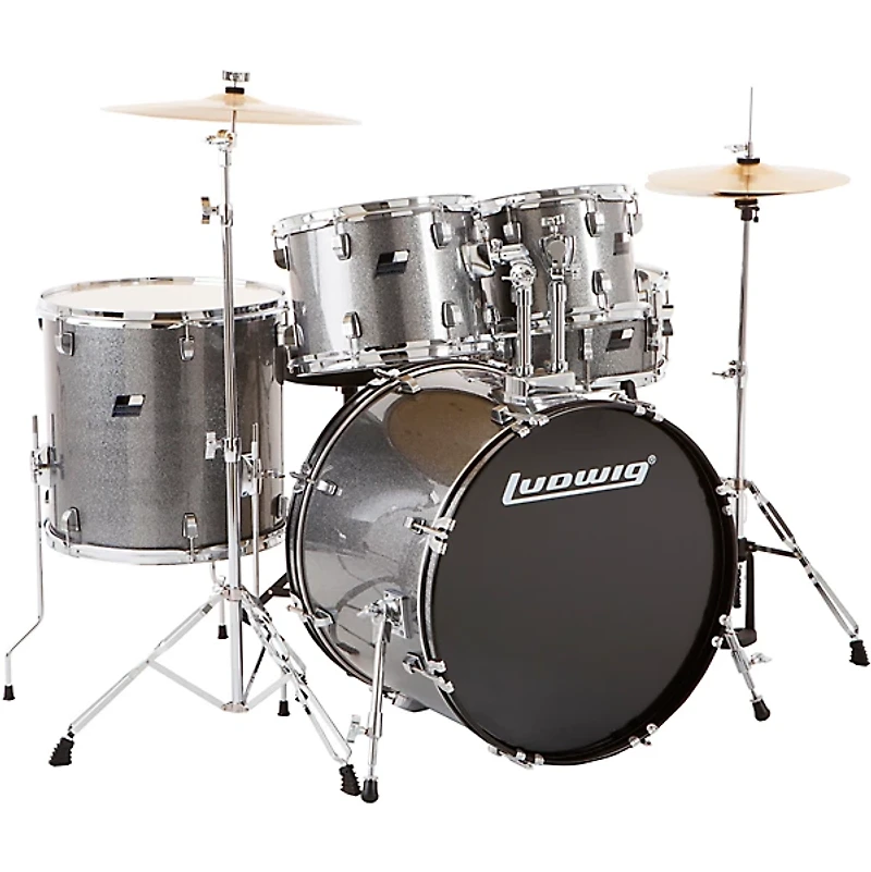 Ludwig BackBeat 5-Piece Drum Set With Hardware and Cymbals -