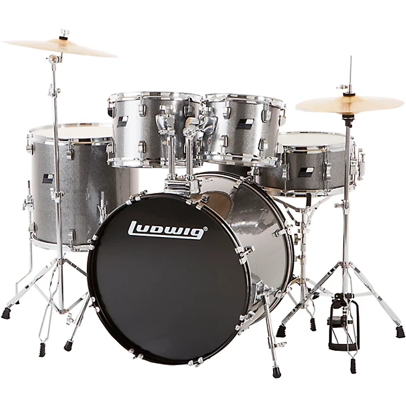 Ludwig BackBeat 5-Piece Drum Set With Hardware and Cymbals -