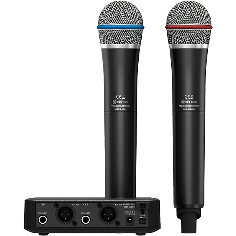 Behringer ULM302MIC High-Performance 2.4 GHz Digital Wireless System with 2 Handheld Microphones