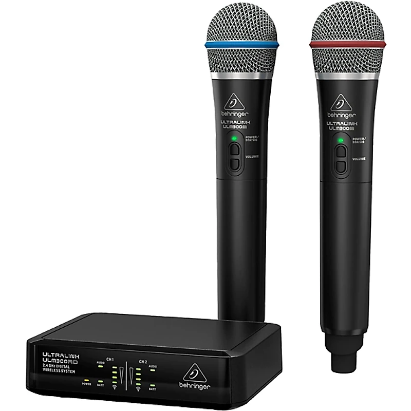Behringer ULM302MIC High-Performance 2.4 GHz Digital Wireless System with 2 Handheld Microphones